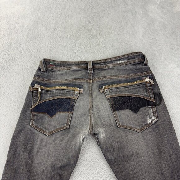 Diesel Grey Denim Jeans Slammer Stretch Men’s Size 31 x 32 Made in Italy - Picture 11 of 11